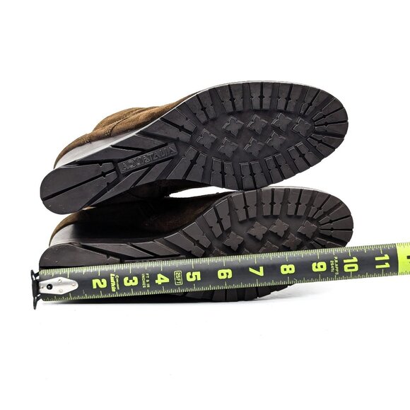 Aquatalia Women Chance Brown Suede Lace-up Zip Wedge Ankle boots size 9.5 - Picture 5 of 7